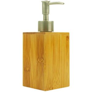 Bamboe Zeepdispenser Lotion Sanitizer Opslag Fles Squeeze Druk Fles Douchegel Shampoo Bad Container Badkamer Accessoire