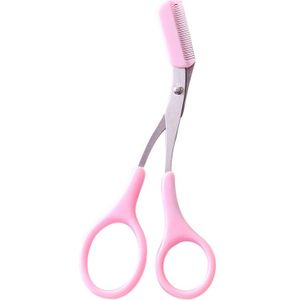 1Pc Rvs Wenkbrauw Trimmer Schaar Met Kam Haar Grooming Shaping Scheerapparaat Wimper Haar Clips Haar Remover Makeup Tools