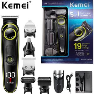 Kemei Elektrische Tondeuse Beauty Kit Professionele Haar Trimmer Multifunctionele Baard Trimmer Voor Mannen Scheerapparaat Mannen Razor