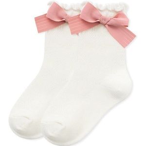 Baby Little Girls Breathable Socks Bowknot Knee High Children Tube Socks Bows Ruffle Kids Girl Socks