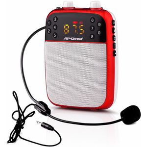 12W Voice Versterker Draagbare Mini Sound-Amplifying Muziek Bedrade Microfoon Headset Megafoon Luidspreker Lautsprecher