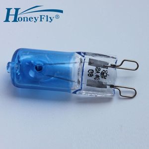 Honeyfly 5Pcs G9 Halogeen Plating Blauw Lamp Gloeilamp 220V Koud Wit Capsule Crystal Light 40W Halogeen tafellamp