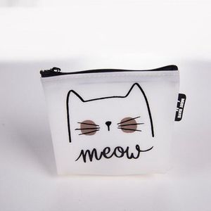 Dier Kat Portemonnees Houder Vrouwen Mini Silicagel Veranderen Portefeuilles Meisje Kids Money Bag Coin Bag Kinderen Rits Kleine pouch