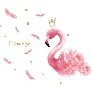40*60 Cm Muurstickers Flamingo Stickers Woonkamer Decoratie Ins Stijl Slaapkamer Slaapzaal Decoracion Habitacion 3 Stijlen