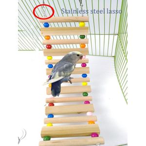 Ahuapet Papegaai Speelgoed Hangmat Met Standaard Kooi Platform Vogelkooi Pappagallo Hout Rvs Totoro Ladder Duif Levert E