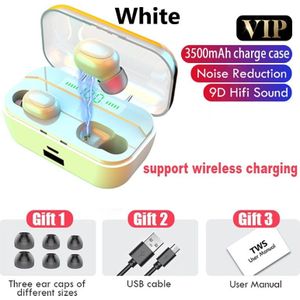 3500Mah Bluetooth Oortelefoon Draadloze Hoofdtelefoon Touch Control Led Display Draadloze Opladen Sport Waterdichte Headset Oordopjes