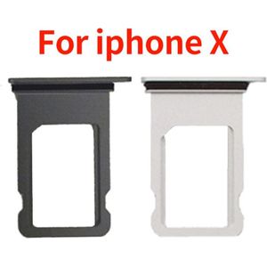 10 Stks/partij Sim-kaart Lade Voor Iphone X Kaartlezer Houder Slot Vervangende Onderdelen Grade Aaa