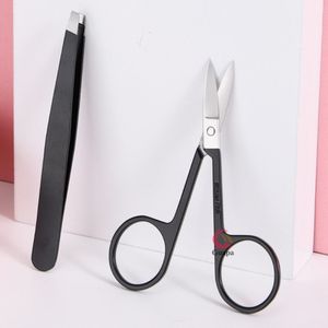 Roze/Zwart Professionele Wenkbrauw Trimmen Tool Set Wenkbrauw Pincet Wenkbrauw Clipper Rvs Wenkbrauw Make-Up Schaar