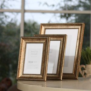 Europese frame de oude retro bleke goud 7 inch Fotolijst Fotolijst Gratis Internationale