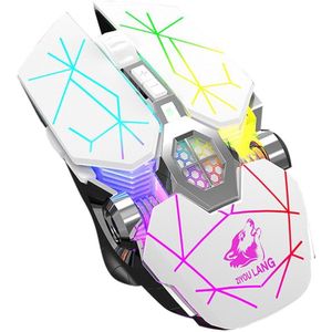 X13 2.4G Draadloze Oplaadbare Gaming Muis Mute Klik Ademen Licht 2400Dpi Draagbare Gaming Muis Voor Laptop Desktop Pc