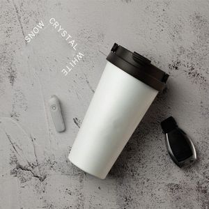 Draagbare Vacuüm Antislip Koffiekopje Keuken Drinkware Rvs Thermos Mok Met Handvat 500Ml Reizen Thermos Cup