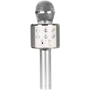 WS858 Draadloze Bluetooth Microfoon Professionele Condensator Microfoon Karaoke Mic Radio Studio Opname Microfoon Met Led Licht