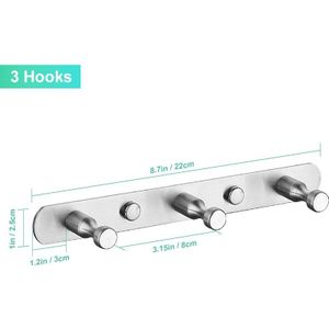 Joyfan Ik Zware Badkamer Robe Haken Wall Mounted Jas Handdoek Haak Rail 304 Roestvrij Staal Hardware Kleerhanger, geborsteld