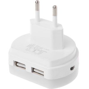Led Nachtlampje Met Dual Usb Wall Charger Plug Schemeringsdimmer Sensor Wandlamp Eu Plug