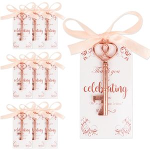 Ourwarm Bruiloft Souvenir Gunsten Voor Gasten Baby Shower 30/50 Set Rose Gouden Sleutel Flesopener Party Gunsten voor Kinderen Verjaardag