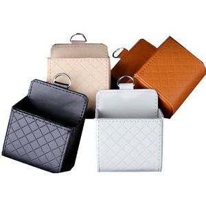 Auto Vent Outlet Vuilnis Doos Pu Lederen Auto Mobiele Telefoon Houder Opbergtas Organizer Auto Opknoping Box Auto Styling