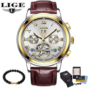 LUIK mannen Skeleton Horloge rvs Antieke Steampunk Casual Automatische Mechanische Horloges Mannelijke Heren Horloge