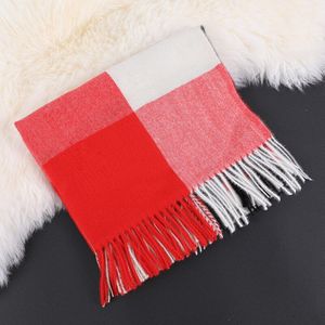 Knit Winter Sjaal Voor Vrouwen Cashmere-Achtige Pashmina Shawl Wrap Geometrische Vrouwelijke Warme Deken Sjaals Kwastje Stole