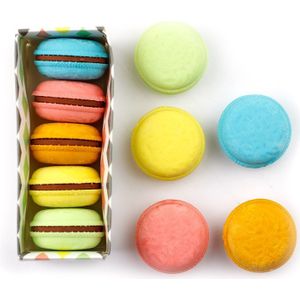 6 set/partij Mini Macaron cake Kleur Gum voor potlood Kinderen Leuke Briefpapier items Kantoor School gereedschap F471