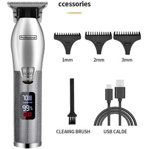 Beroep Tondeuse Baard Trimmer Voor Mannen Elektrische Mannen Scheerapparaat Lcd 0Mm Haar Knippen Trimmer Machine Laste Scheermes