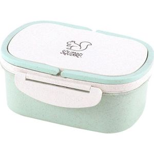 Creatieve Draagbare Tarwe Stro Lunchbox Magnetron Picknick Bento Voedsel Opslag Container Camping Lunch Dozen Voor Studenten