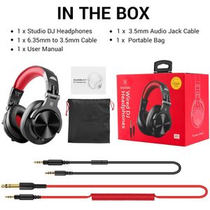 Oneodio A71 Originele Dj Hoofdtelefoon Draagbare Bedrade Headset Met Muziek Aandeel Lock Stereo Hoofdtelefoon Voor Opname Monitor