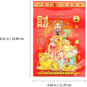 Traditionele Chinese Kalender Dagelijks Muur Kalenders Voor Jaar Van De Os Met Vierentwintig Solar Een Pagina Per dag (Willekeurige Stijl)