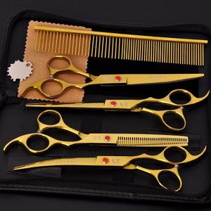 7.0 Inch Set Kleur Pet Grooming Schaar Set Hond Haar Trimmen Dierbenodigdheden Huisdier Schaar Set Scissorss Grooming Tijeras