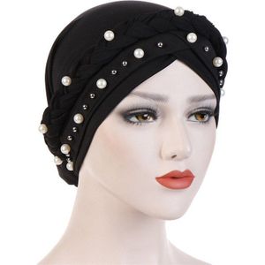 Hoofd Sjaal Voor Moslim Vrouwen Solid Katoen Tulband Motorkap Hijab Caps Wit Pearl Inner Hijaabs Femme Musulman Arabische Wrap Turbantes