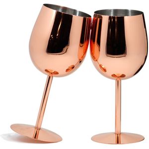 350 Ml/550 Ml Rose Gold Rvs Wijnglas Drinkbeker Champagne Goblet Bar Keuken Gereedschap Feestartikelen