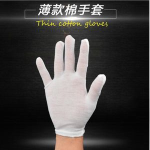 1 paar wit labor dikke katoenen werk katoenen doek dunne medium en dikke etiquette wenwan inspectie handschoenen