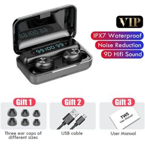 F9 Tws Bluetooth Oortelefoon 5.0 Opladen Doos Waterdichte Draadloze Hoofdtelefoon 8D Stereo Sport Oordopjes Microphoe Voor Smart Telefoon