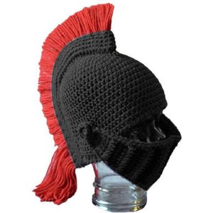 Spartan Helm Ridder Gehaakte Muts Gebreide Muts Ski Grappig Masker Warm Winter Caps Beanie Voor Mannen Vrouwen Pr