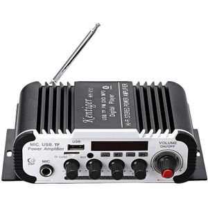 Kentiger Hy - V11 Bluetooth Versterker 2-Kanaals Super Bass Audio Versterker Met Afstandsbediening Tf Usb Fm 85Db mp3 Fm Radio