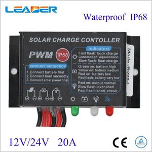 1 STKS PWM 20A Waterdichte Solar Laadregelaar 12 V 24 V LED Display Zonnepaneel Laadregelaar Voor LED licht