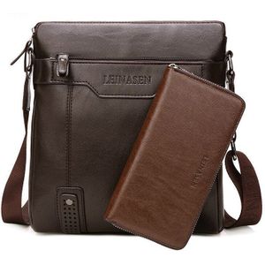 Collectie Business Lederen Mannen Messenger Bags Aktetas Voor Document Handtas Satchel Portfolio Korte Tas Voor Telefoon