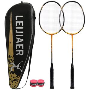 1 Paar Geïntegreerde Badminton Racket Professionele Carbon Composiet Badminton Racket Hoogwaardige Badminton Racket Met Zak