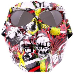 Motorcycle Modulaire Masker Scooter Helmen Masker Motorcycle Goggles Schedel Masker Half Helm Bril Masker Ski Afneembare Eyewear