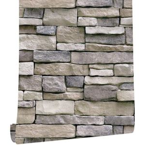 Luckyyj Schil En Stok Baksteen Behang Verwijderbare Contact Papier Zelfklevende 3D Faux Geweven Stenen Muur Look Rustieke Baksteen Papier