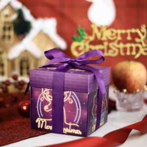 6 Stuks Creatieve Explosie Apple Doos Papier Doos Kerst Verpakking Geschenkdoos Voor Apple Candy Interne En Externe Afdrukken