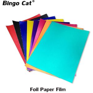 10 stks/partij A4 Gekleurde Aluminiumfolie Papier Film Voor Mobiele Telefoon Tablet Back Cover Vacuüm Envelop Machine Laminator Goud Rood etc.