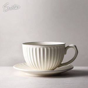 Japanse Stijl Eenvoudige Witte Kop En Schotel Moderne Creatieve Koffiekopje Servies Meubels Decoratie Paar Cup Reizen