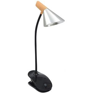 Vintage LED Clip & Stand Flexo Bureaulamp Touch Schakelaar Lampenkap Led Oplaadbare 3 Niveaus Dimmen Tafellampen Leeslamp
