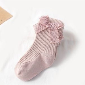 Cartoon Strik Baby Meisje Panty Lente Herfst Warm Gebreide Kids Panty Prinses Effen Kleur Kinderen Kous Voor Meisjes