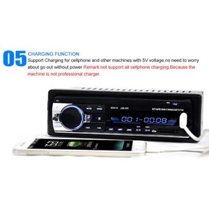 Bluetooth Auto MP3 Speler Audio Stereo 4X60W Voertuig Radio 12V In-Dash 1 Din Fm Aux Ingang Ontvanger