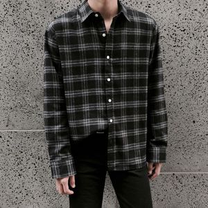 Lente Koreaanse Plaid Shirt Mannen Mode Katoen Retro Casual Shirt Mannen Streetwear Wilde Losse Lange Mouwen Shirts Heren M-2XL