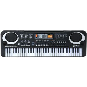 61 Toetsen Zwart Digitale Muziek Elektronische Toetsenbord Toetsenbord Elektrische Piano Kids Muziekinstrument Piano Instrument