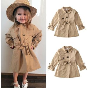 Peuter Kids Baby Meisje Wind Jas Trenchcoat Windjack Parka Overjas Uitloper Winter Warm Solid Lange Mouwen