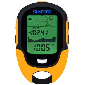 Sunroad Multifunctionele Handheld Usb Kompas Hoogtemeter Barometer Digitale Horloge Outdoor Sport Accessoires