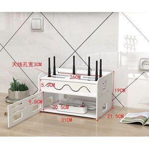 Punch-Gratis Router Wifi Woonkamer Socket Set-Top Box Rack Rack Router Opbergdoos Muur Opknoping Decoratieve partitie Slaapkamer